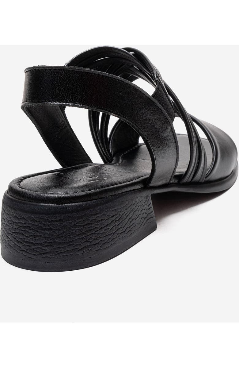 Forever & Always Shoes Livello Leather Multi Strap Sandal, Alternate, color, Black