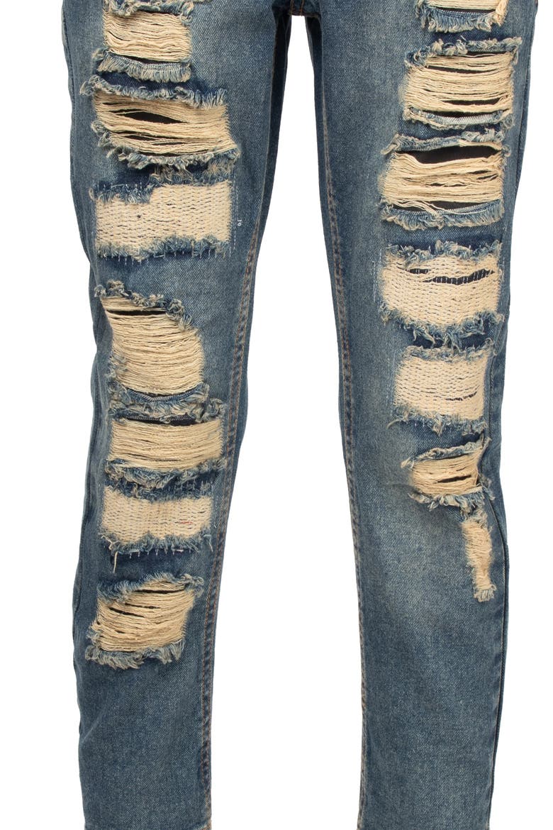 Kids' Rip & Repair Denim Jeans, Alternate, color, BLUE