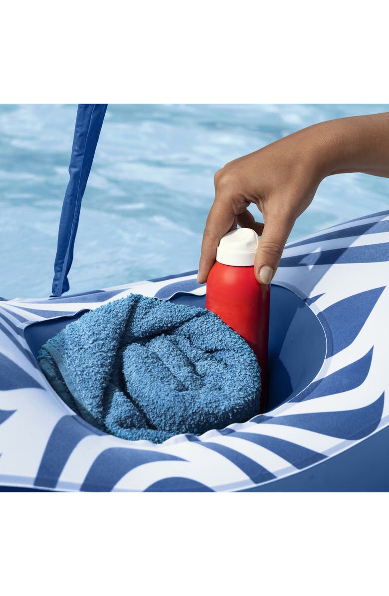 H2OGO! Comfort Plush Shaded Pool Lounge Float, Alternate, color, Multicolored