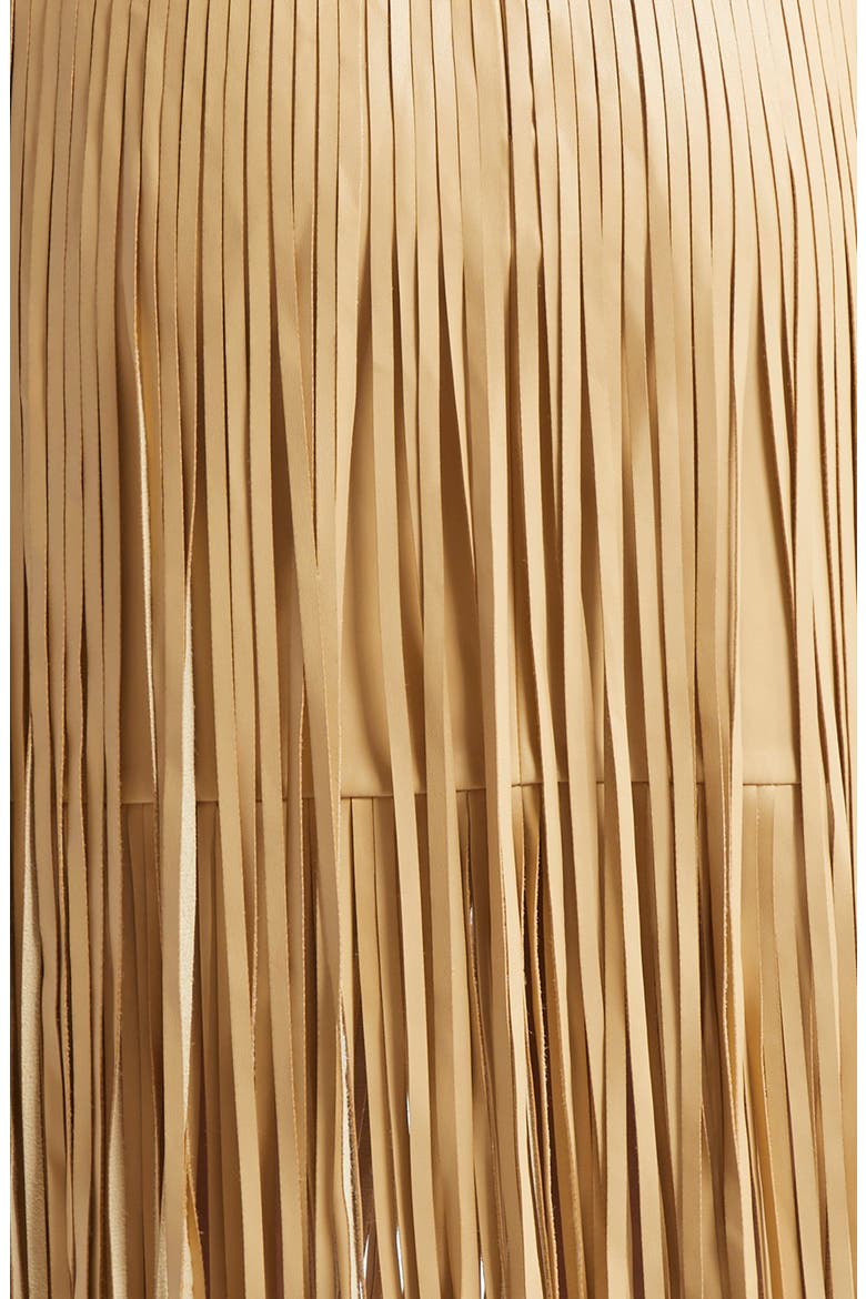 Karolina Fringe Tiered Midi Skirt, Alternate, color, CROISSANT