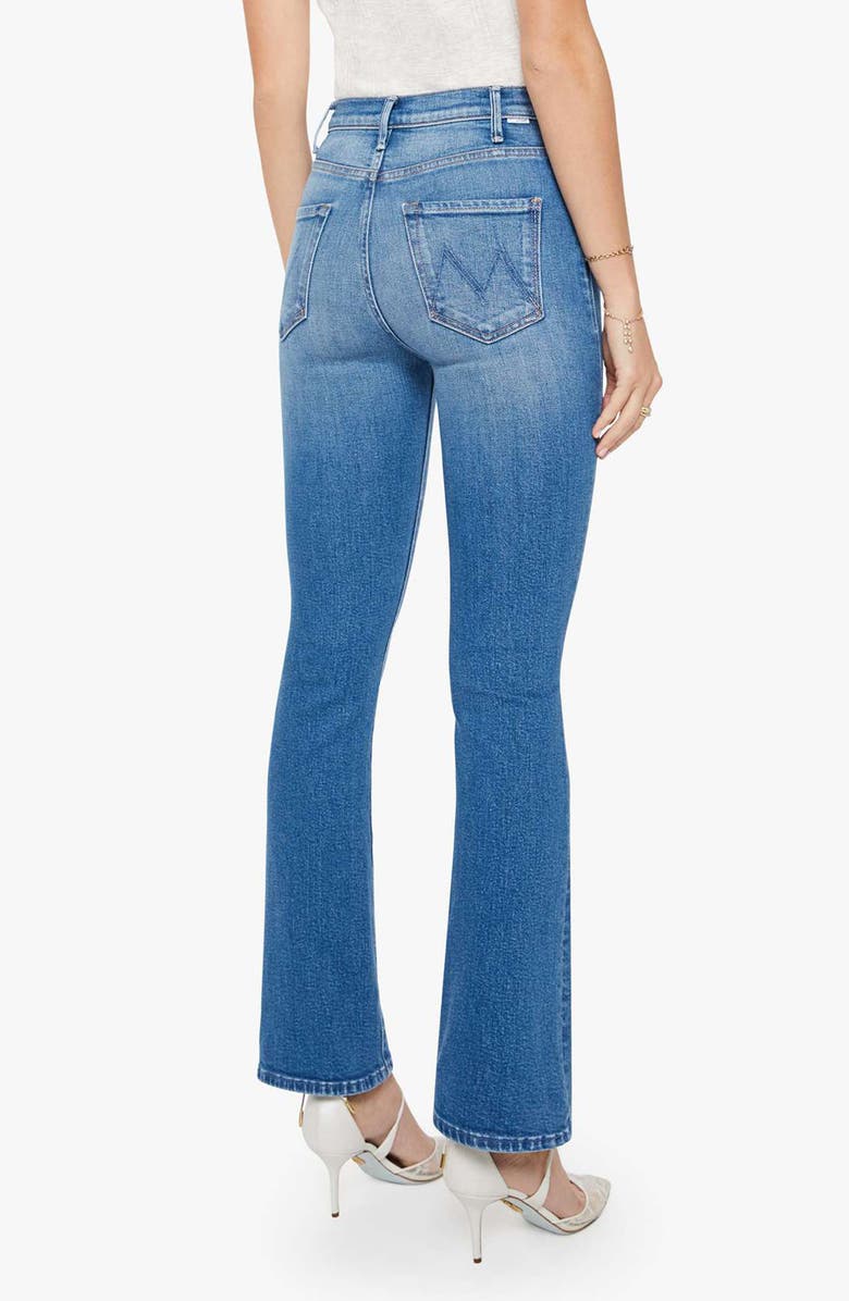 MOTHER The Hustler Skimp High Waist Bootcut Jeans, Alternate, color, Kissing The Caddy