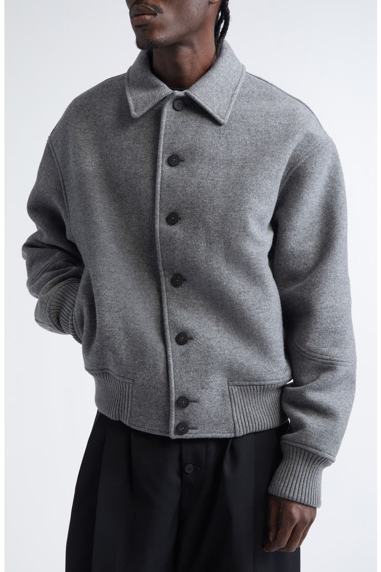 Le Feltro Bomber Jacket, Alternate, color, GREY