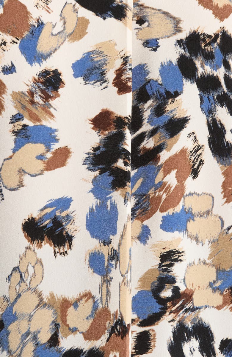 AK ANNE KLEIN Print Tulip Sleeve Top, Alternate, color, White Dove Multi