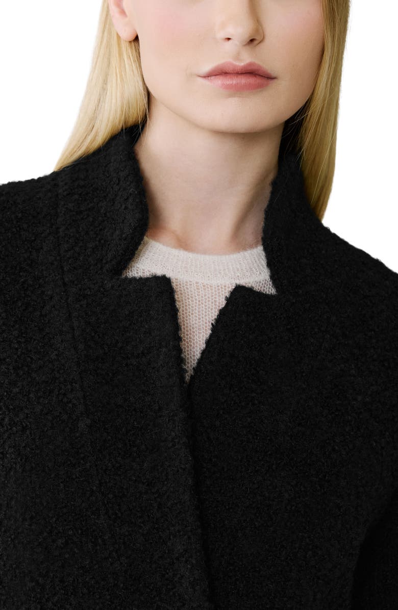 Soia & Kyo Diane Wool Blend Bouclé Coat, Alternate, color, Black