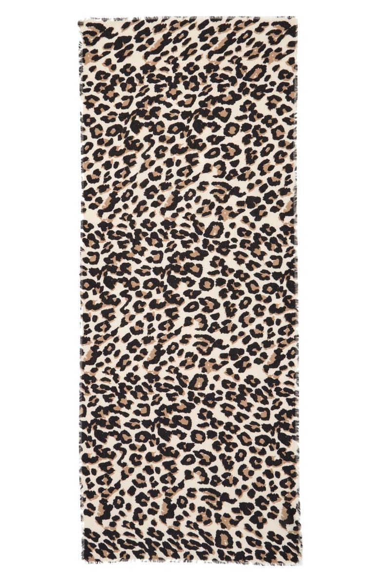 BP. Leopard Print Scarf, Alternate, color,