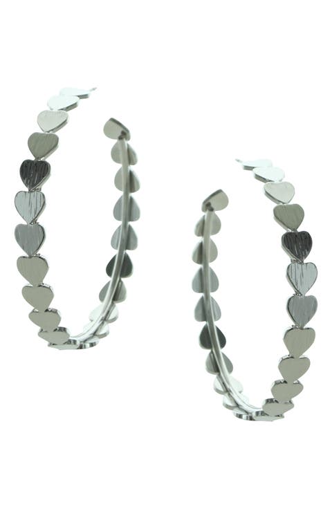 Cammie Heart Hoop Earrings