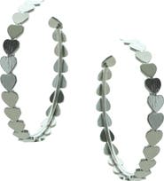 OLIVIA WELLES Cammie Heart Hoop Earrings