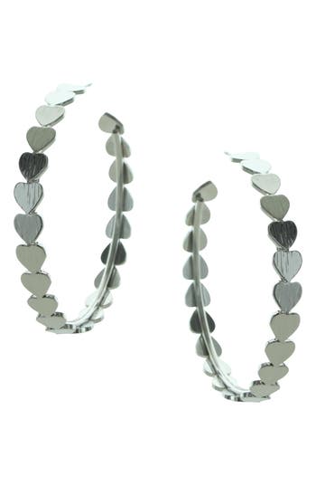 Olivia Welles Cammie Heart Hoop Earrings