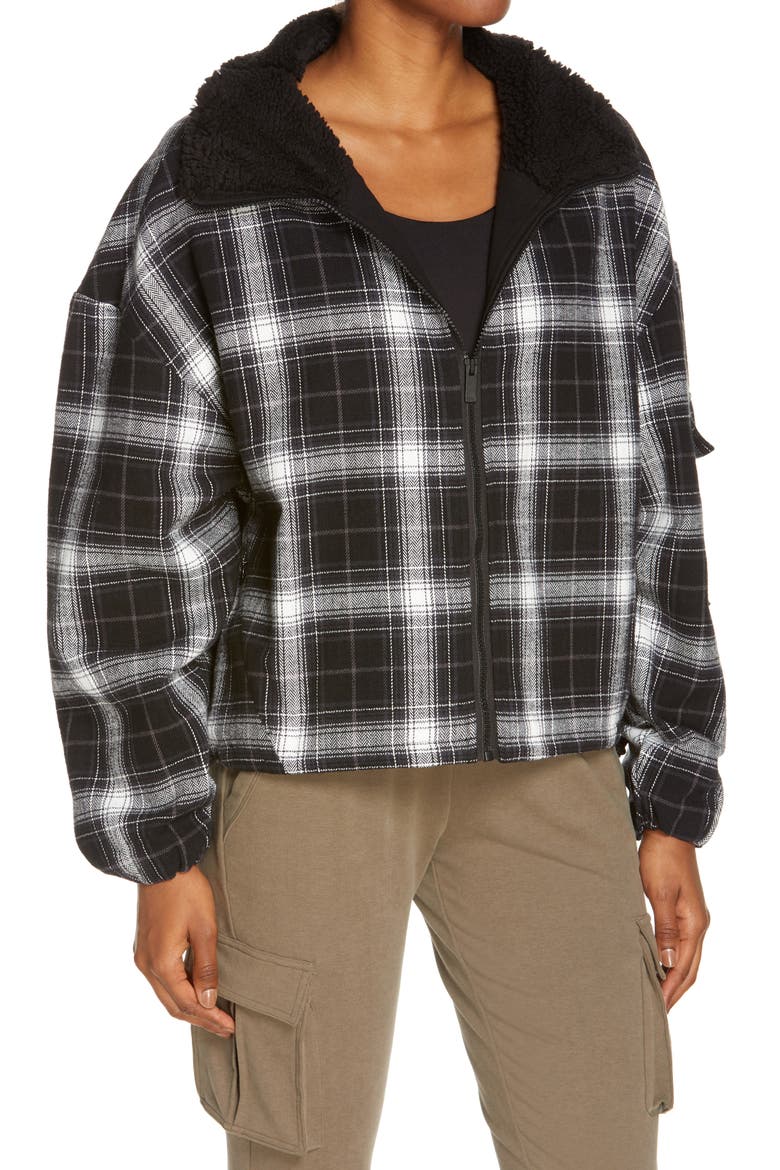 Heritage Plaid Jacket, Alternate, color, BLACK/ WHITE