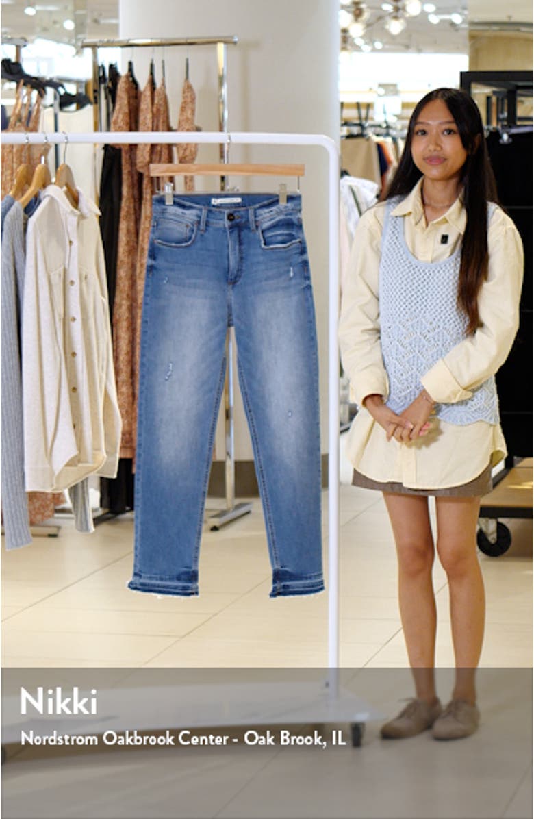 Brandon High Waist Release Hem Ankle Straight Leg Jeans, sales video thumbnail