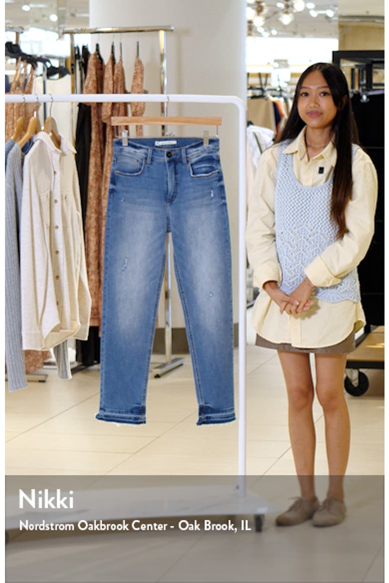 Brandon High Waist Release Hem Ankle Straight Leg Jeans video