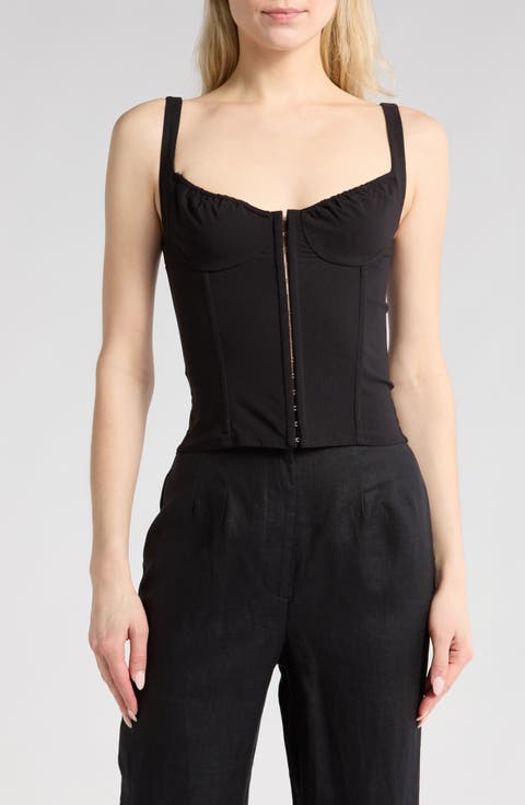 Ruched Cup Scoop Neck Corset