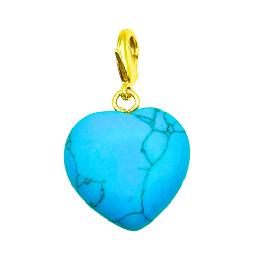 Holst + Lee Holst+lee Semi Precious Stone Heart Pendant In Blue