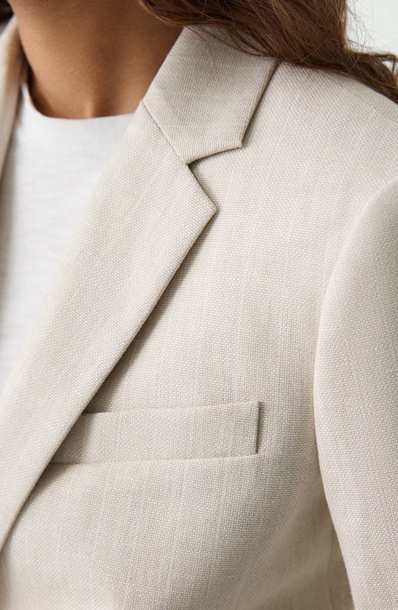 Theory Slim Fit Cotton Blend Blazer, Alternate, color, Sand Multi