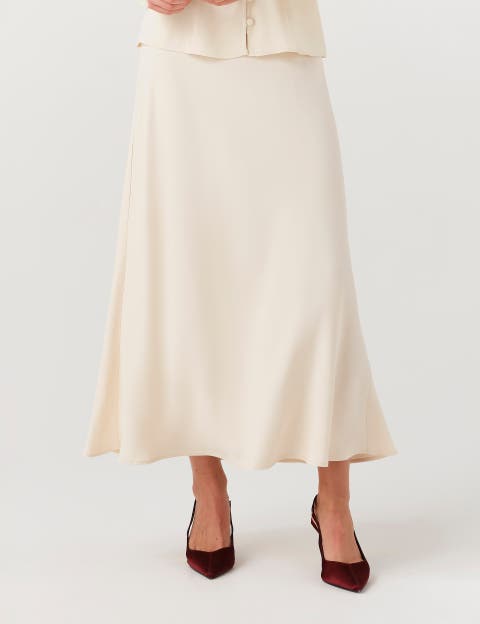 Lyra Satin Midi Skirt