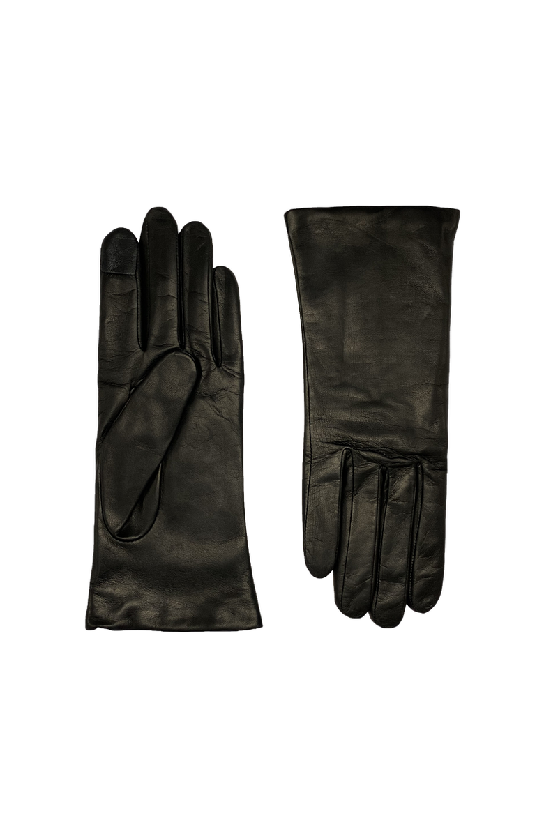 Agnelle Ines Cashmere Lined Lambskin Gloves, Main, color, Tnoir