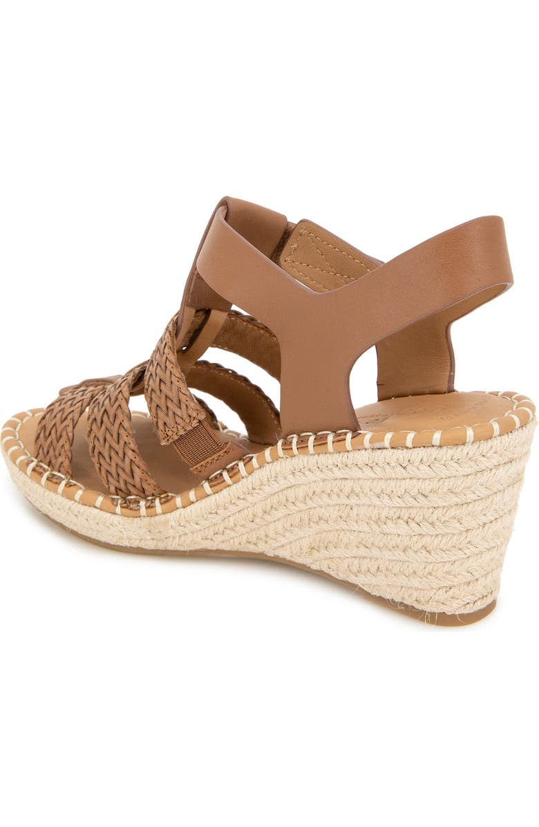 Gentle Souls Caplin Slingback Espadrille Platform Wedge Sandal, Alternate, color, Tan Leather