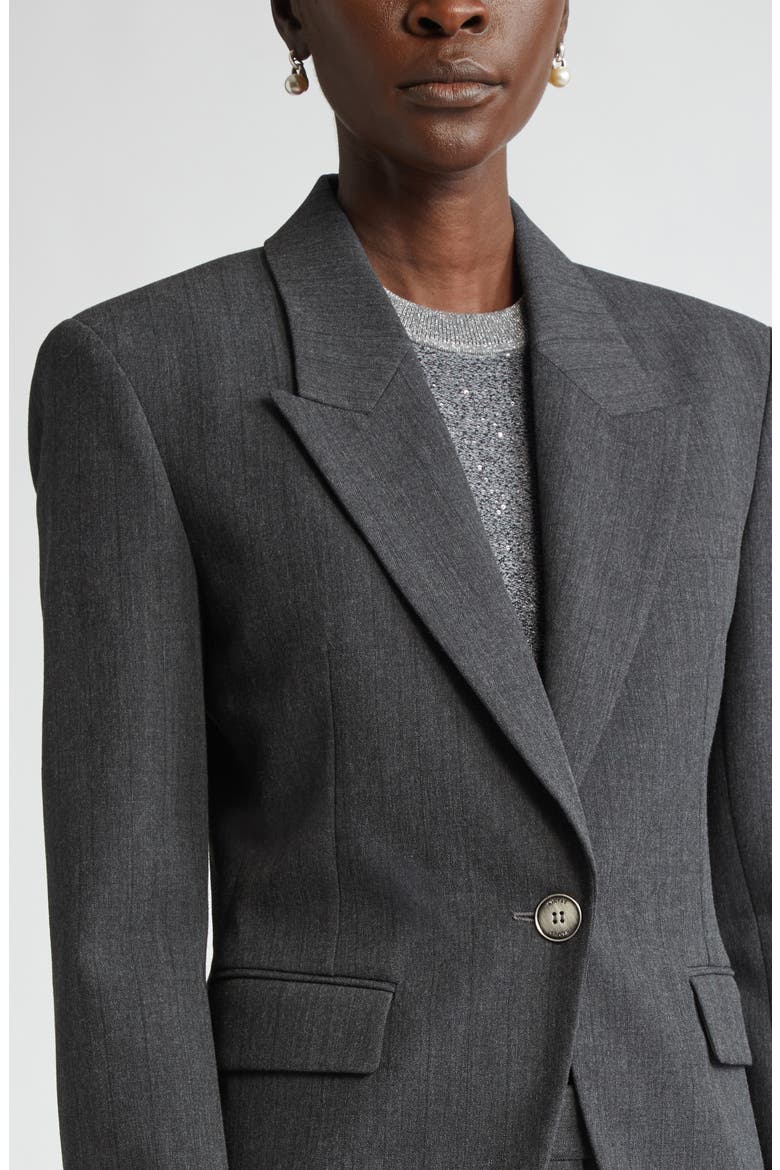 Pinstripe Luxe Suiting Jacket, Alternate, color, SHADOW