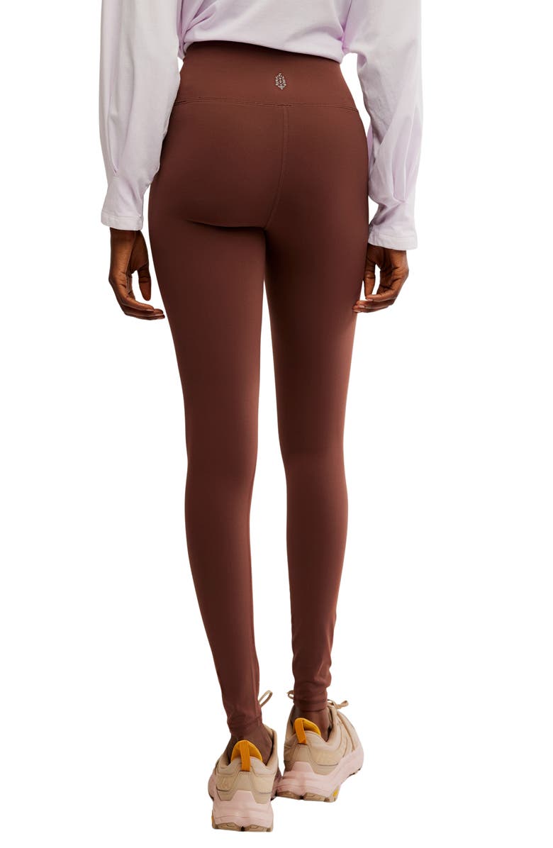Free People FP Movement Never Better High Waist Leggings, Alternate, color, Cocoa