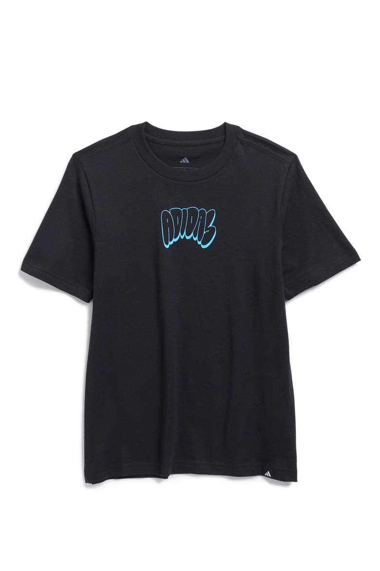 Kids' Graffiti Logo Graphic T-Shirt, Main, color, BLACK