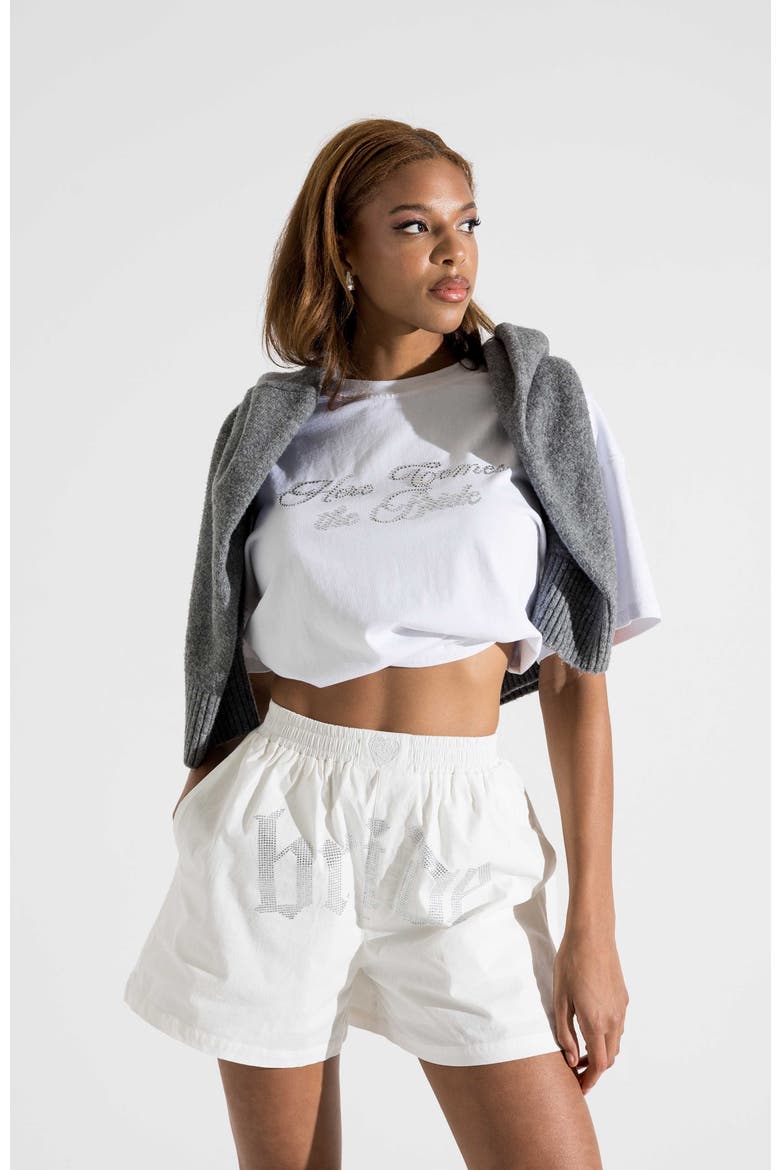 Bride Rhinestone Boxer, Alternate, color, White