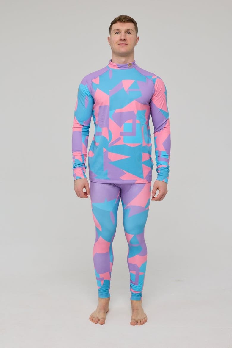 Men's Baselayer Pant Del Mar, Alternate, color, Pink and Blue