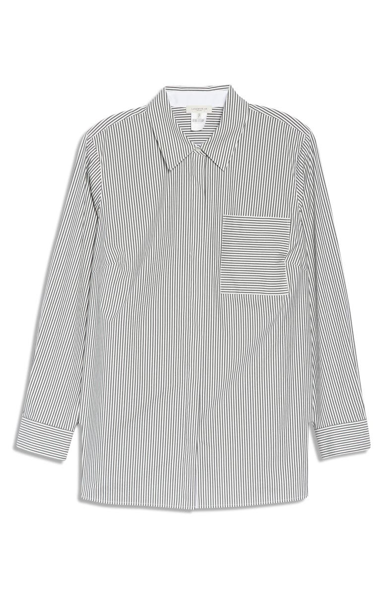 Lafayette 148 New York Ruxton Stripe Cotton Blend Shirt, Alternate, color, 