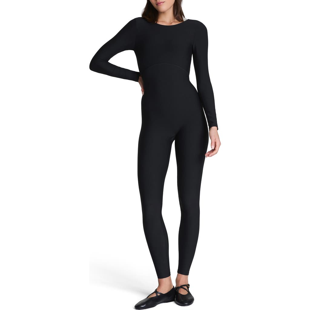 Spanx ® Smooth™ Onform Open Back Long Sleeve Jumpsuit In Black