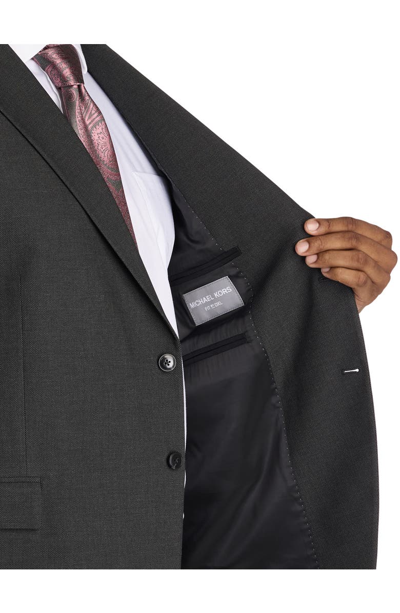Michael Kors Big & Tall Birdseye Suit Jacket, Alternate, color, Charcoal