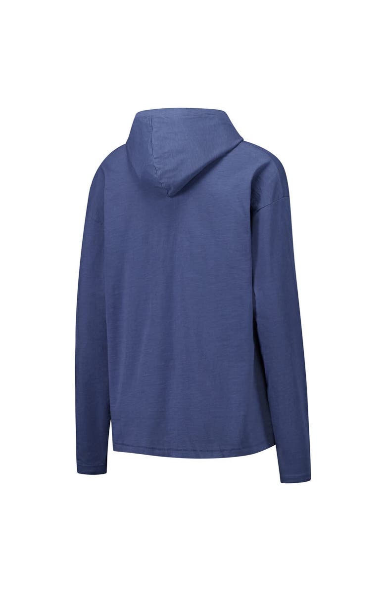 LEAGUE COLLEGIATE WEAR Women's League Collegiate Wear Navy Penn State Nittany Lions Slub Long Sleeve V-Neck Hoodie T-Shirt, Alternate, color, Navy