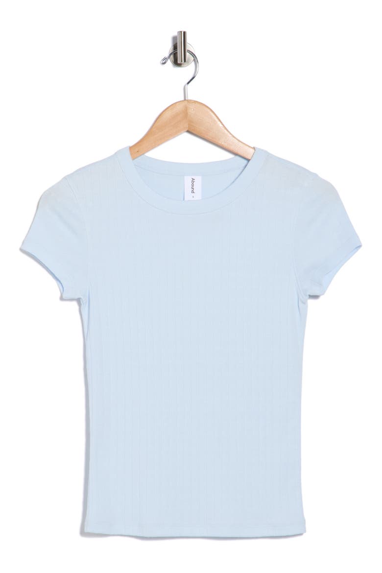Pointelle Baby T-Shirt, Alternate, color, BLUE BIRD