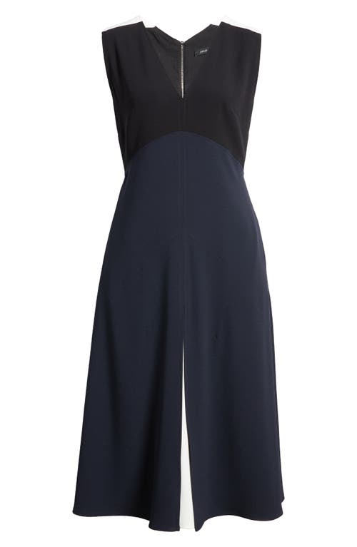 Judith & Charles Shea Sleeveless Colorblock Midi Dress