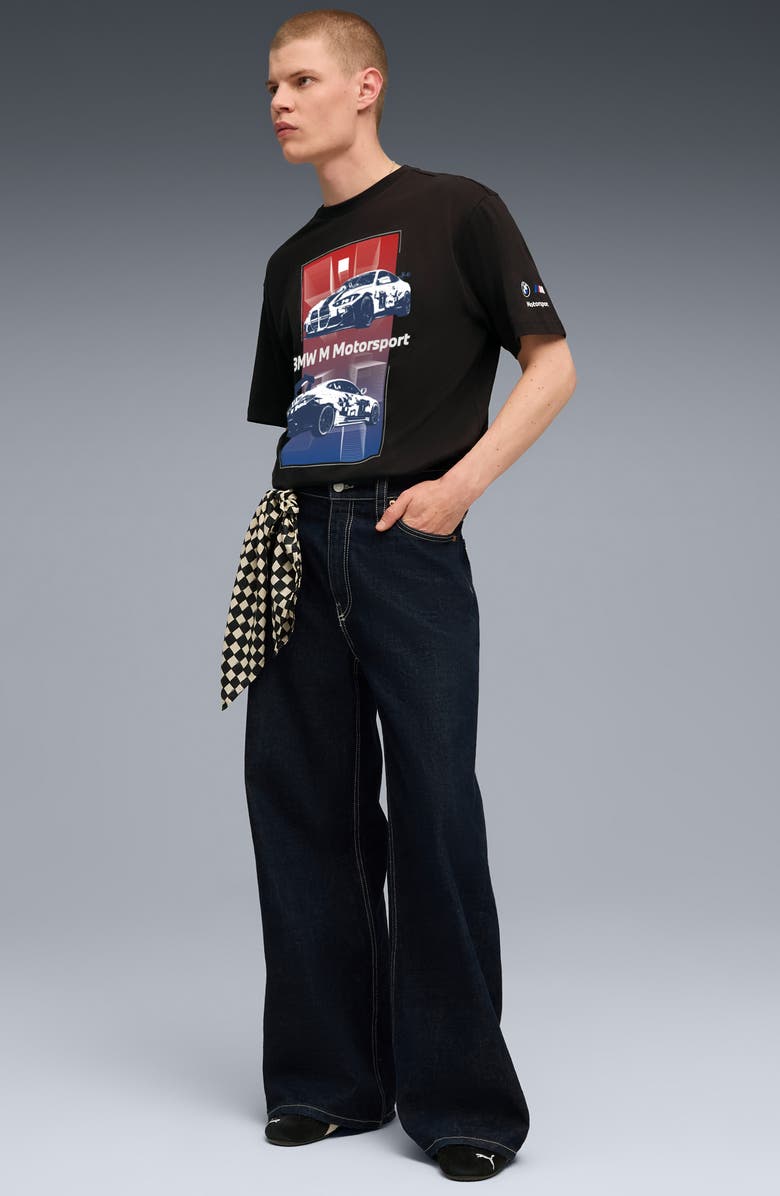 PUMA BMW M4 EVO Block Cotton Graphic T-Shirt, Alternate, color, Puma Black