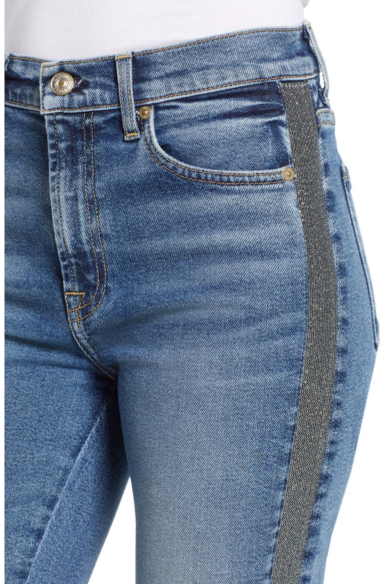 7 For All Mankind® Luxe Vintage Side Stripe High Waist Ankle Skinny Jeans, Alternate, color, LUXE VINTAGE MUSE