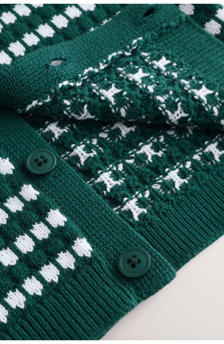 NEXT Kids' Mono Stripe Crochet Polo & Shorts Set, Alternate, color, Green