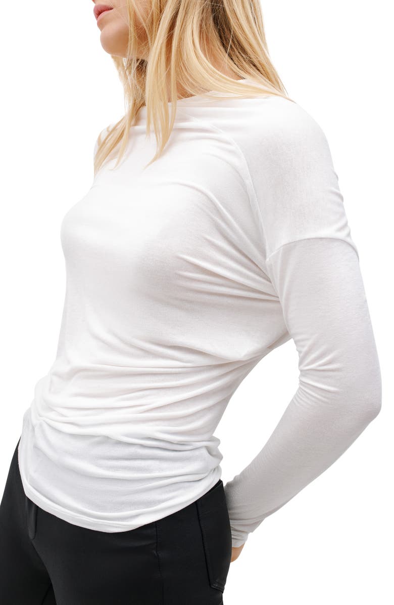 Marcella Sydney Gathered Long Sleeve Top, Alternate, color, 