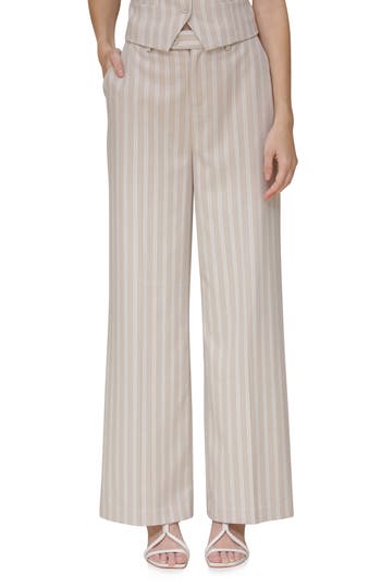 Avec Les Filles High Waist Wide Leg Trousers