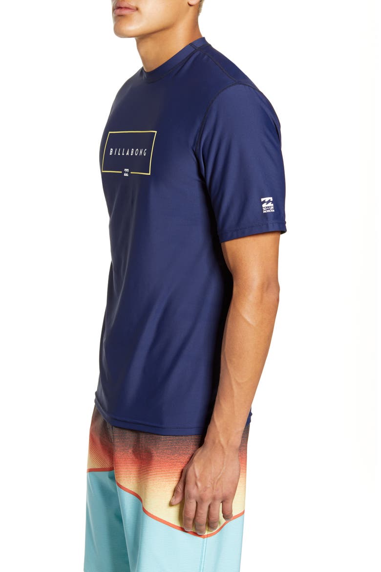 Union Loose Fit Short Sleeve Rashguard, Alternate, color, NAVY