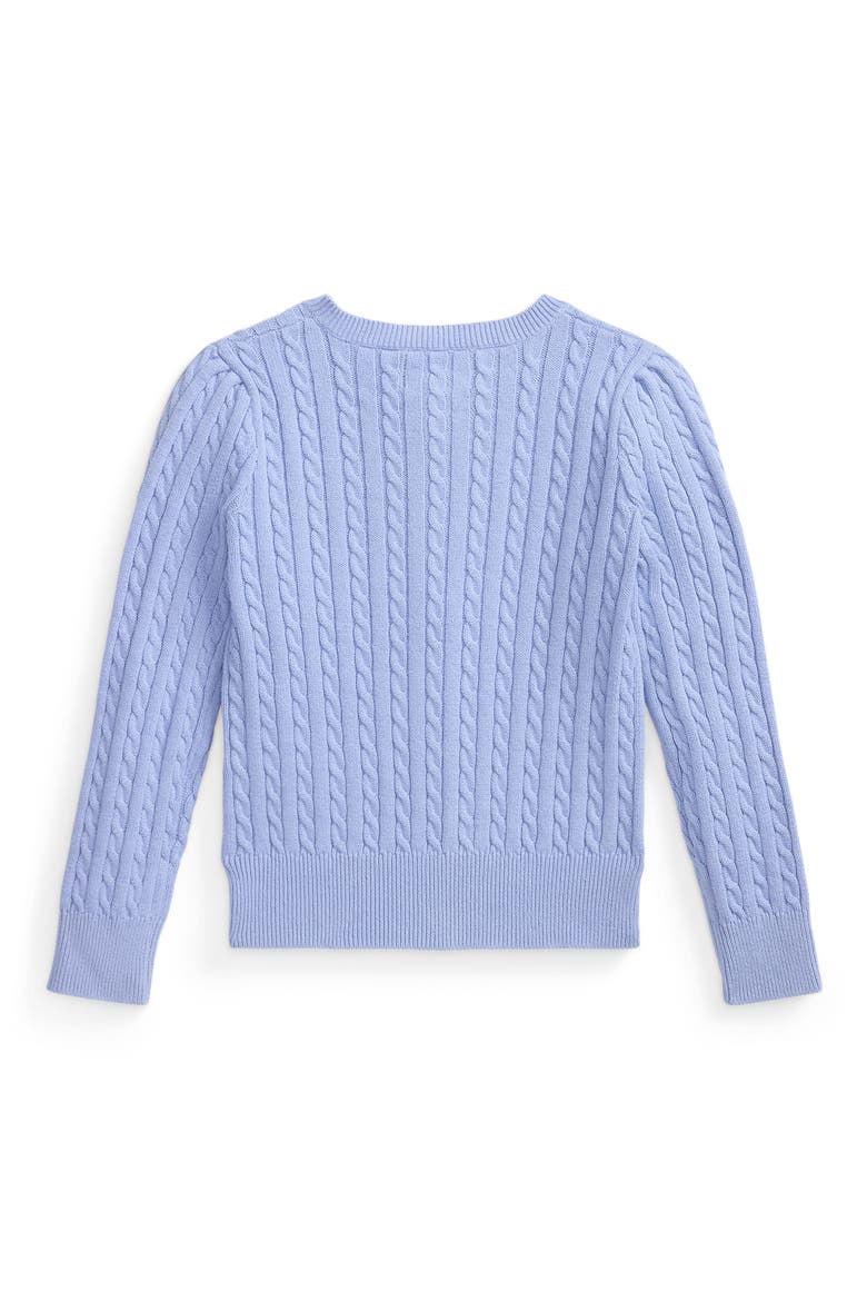 Kids' Mini Cable Cotton Cardigan, Alternate, color, BLUE