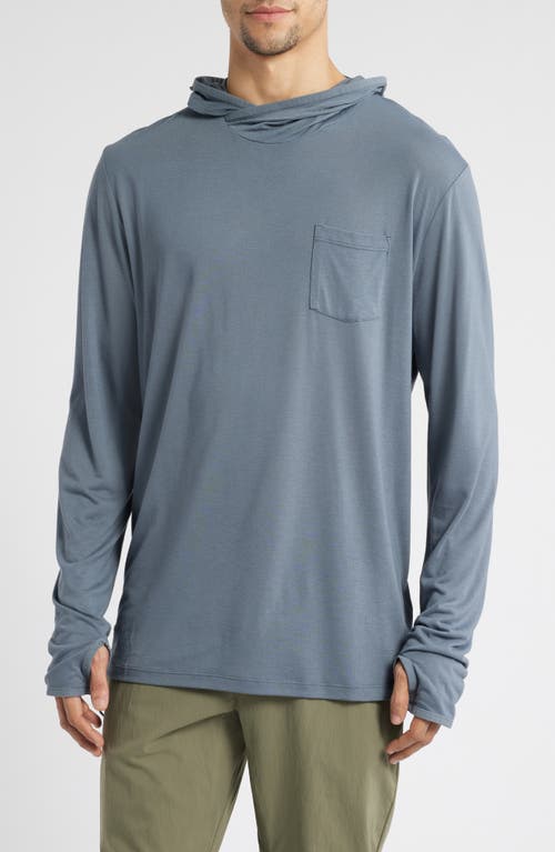 Free Fly Camouflage Lightweight Upf 20+ Hoodie In Storm Cloud