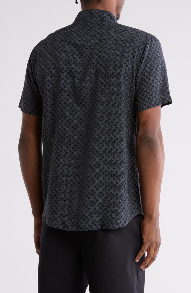 Union Venice Relaxed Fit Short Sleeve Button-Up Shirt, Alternate, color, Pewter