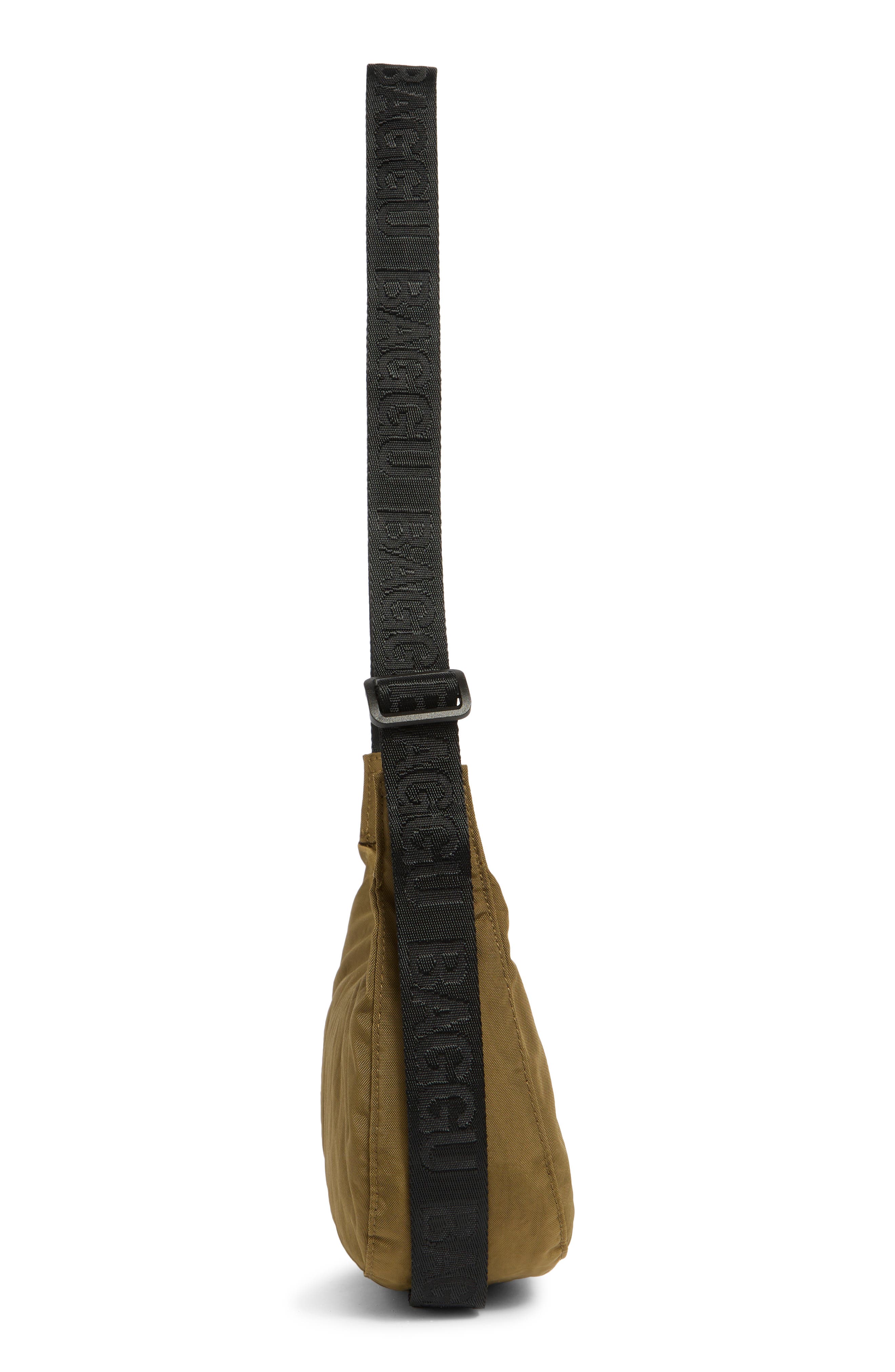 Baggu Small Recycled Nylon Crescent Crossbody Bag, Alternate, color, Seaweed