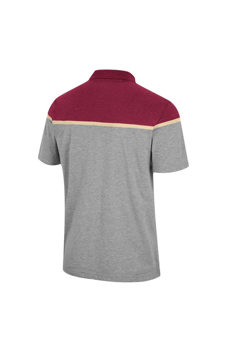 COLOSSEUM Men's Colosseum Heather Gray Boston College Eagles Chamberlain Polo, Alternate, color, Heather Gray