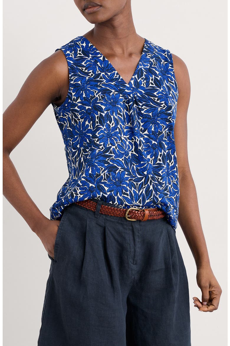 Achilla Floral Tank, Main, color, STREAM FLOWER BRIGHT MARINE