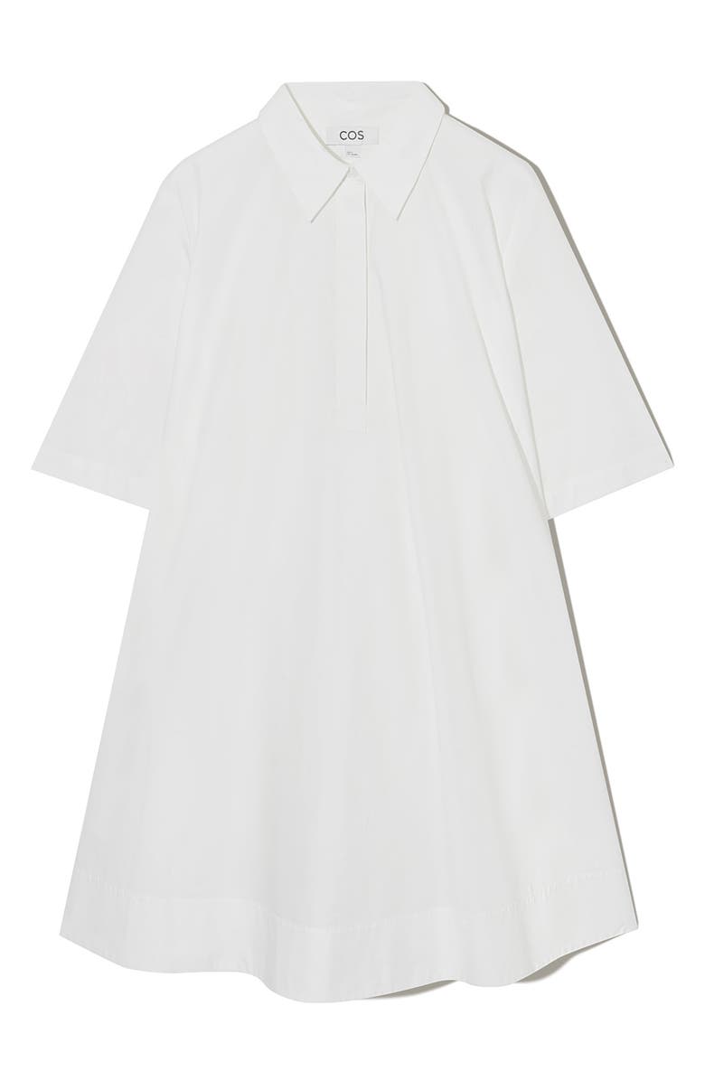 COS Short Sleeve Cotton Shirtdress, Main, color,