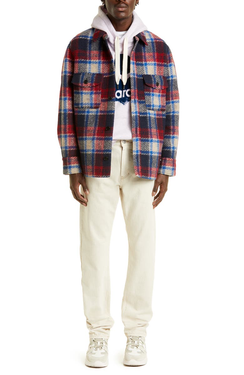 Isabel Marant Jack Nonstretch Denim Straight Leg Jeans, Alternate, color, 