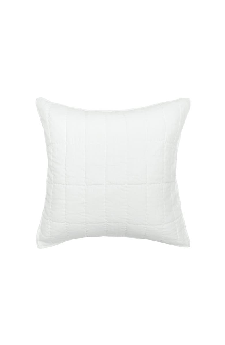 ELISABETH YORK Odine Dove Euro Pillow Sham, Main, color, White