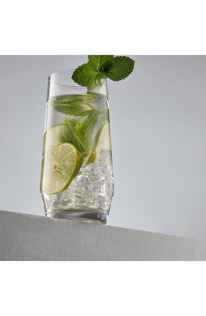 JoyJolt Gwen Crystal Highball Drinking Glass - Set of 4, Alternate, color, 