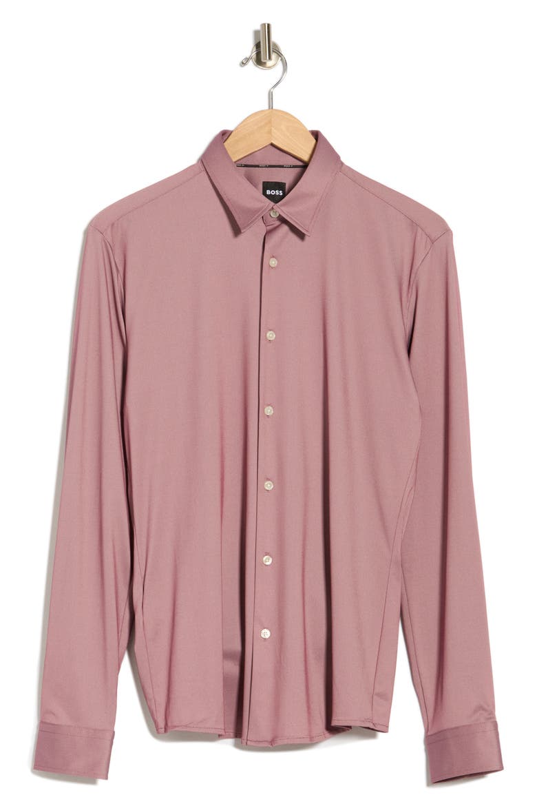 Slim Fit Roan Kent Button-Up Shirt, Alternate, color, DARK PINK