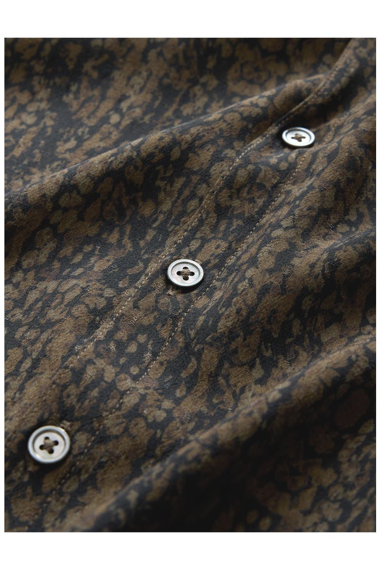 Double Band Collar Button-Up Shirt, Alternate, color, LIGHT BROWN